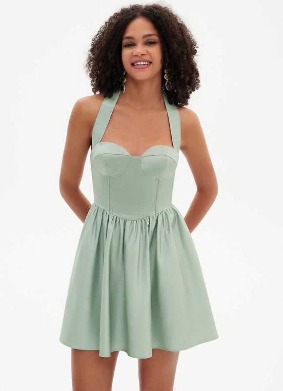 Robe De Bal Courte Émeraude - gallery 7