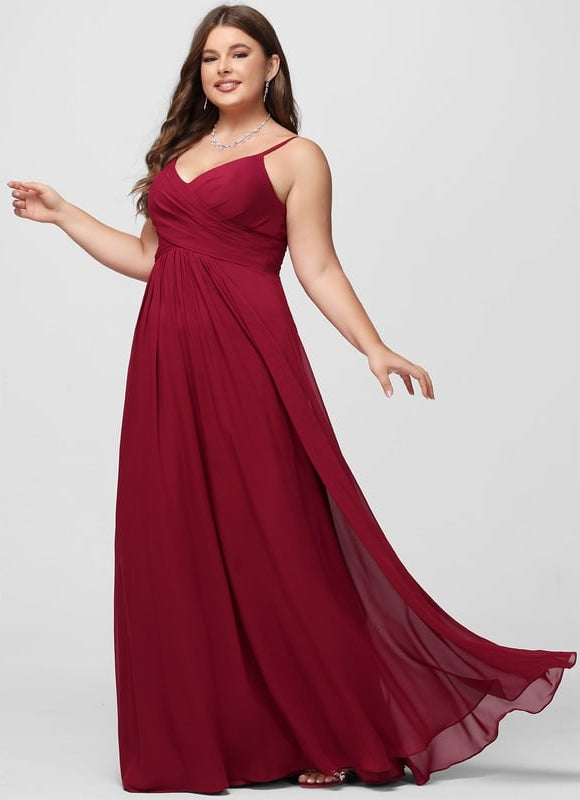 Robe De Bal Longue Fluide Bleu - gallery 5