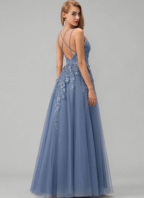Robe De Bal De Bal Tulle Étoilé - gallery 1