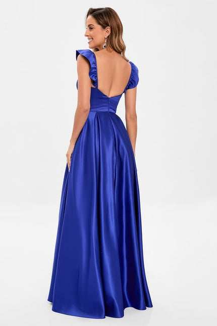 Robe De Bal Longue Satinée Élégante - gallery 6