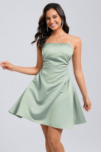 Robe De Bal Satin Vert Pâle