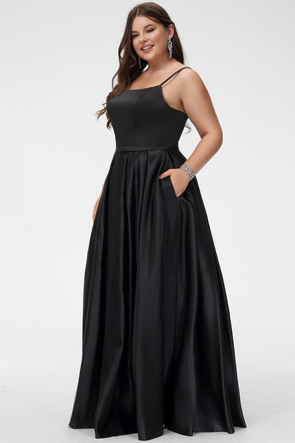 Robe De Bal Satin Noir - gallery 7