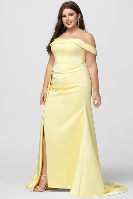 Robe De Bal Satinée Carmin - gallery 6