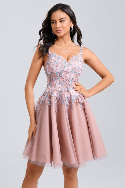 Robe De Bal Courte Tulle Brodée - gallery 2