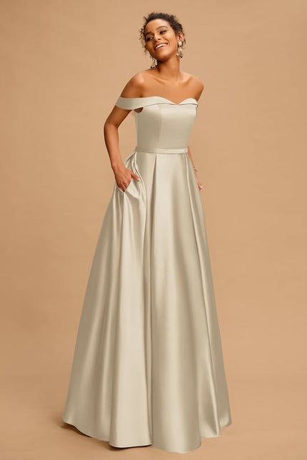 Robe De Bal Satinée Flottante - gallery 6