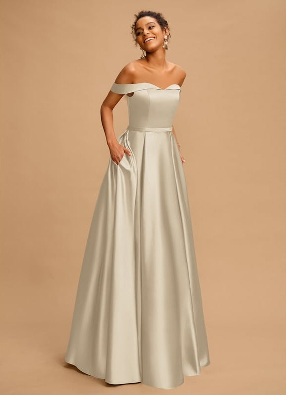 Robe De Bal Satinée Flottante - gallery 6