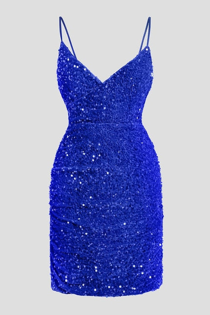 Robe De Bal Pailletée Marine - gallery 9