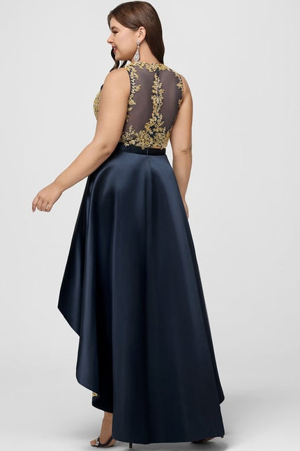 Robe De Bal Asymétrique Dorée - gallery 7